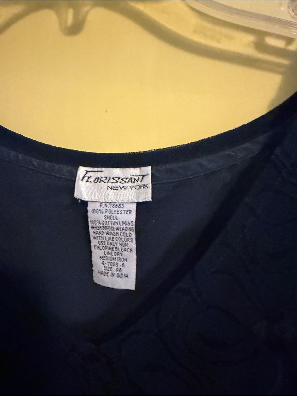 Florissant New York Navy Textured Dress